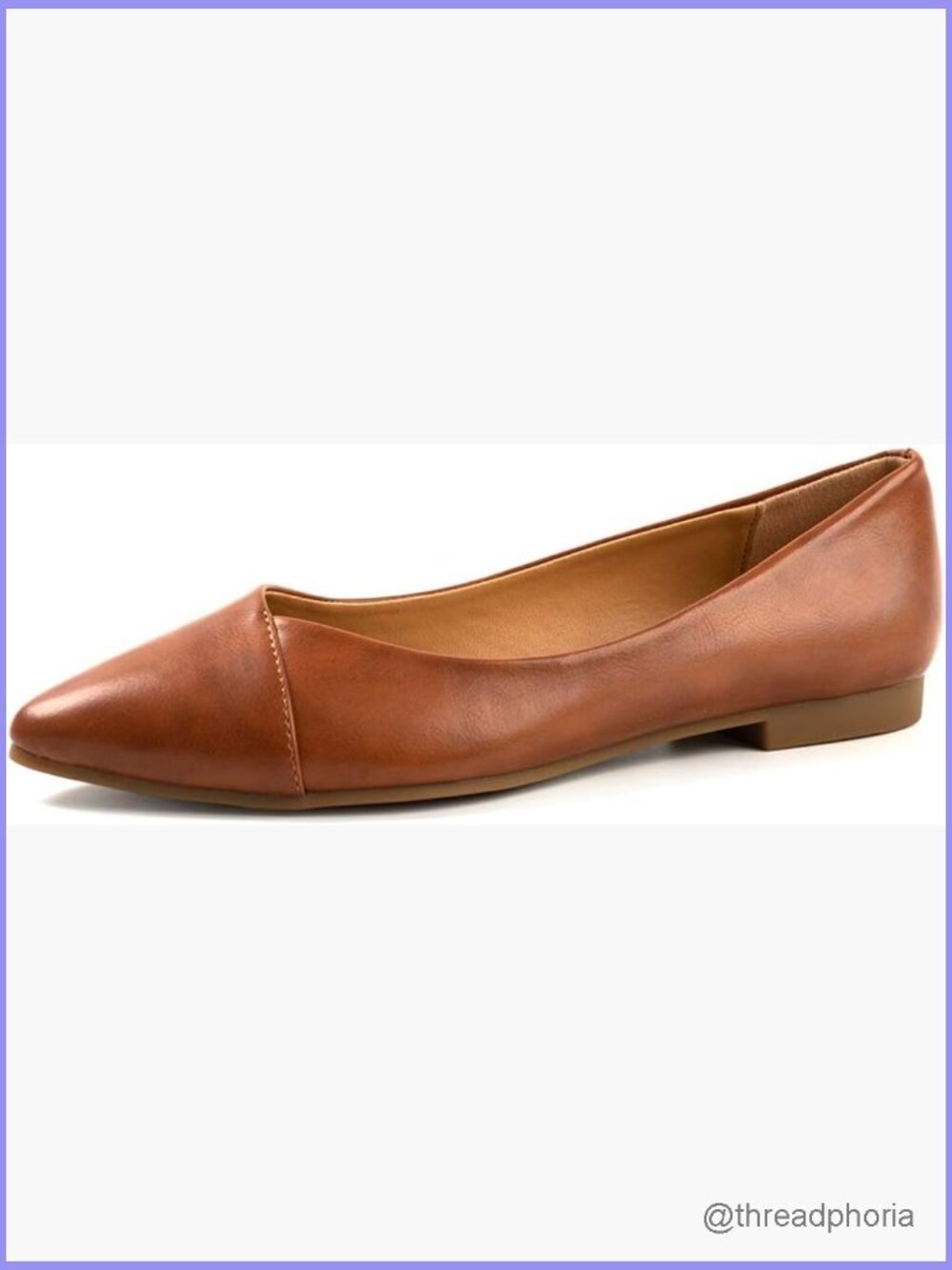 Classic Ballet Flats Slip On Comfort Faux Leather